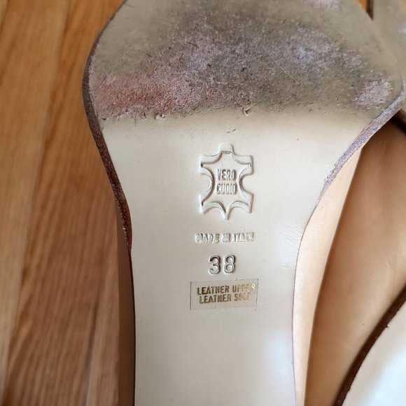 Miz Mooz Cream Tan Heels - Picture 7 of 15